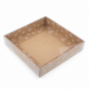 Pudełko z pokrywką 10x10x2 FOLIA Naturalne EKO śnieżynki